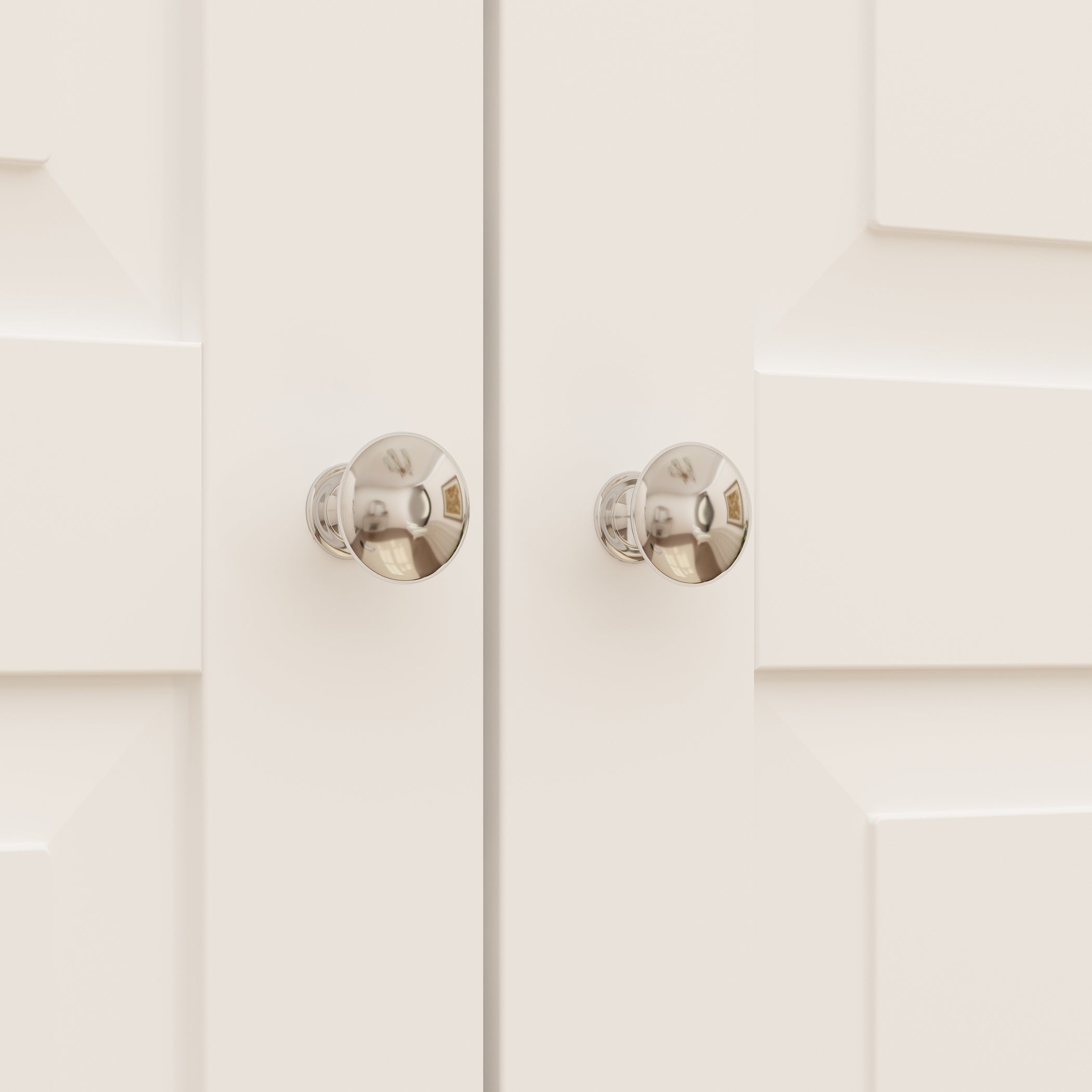 63" W Elegant White Armoire Wardrobe with Mirror, 4 Doors, and 6 Drawers