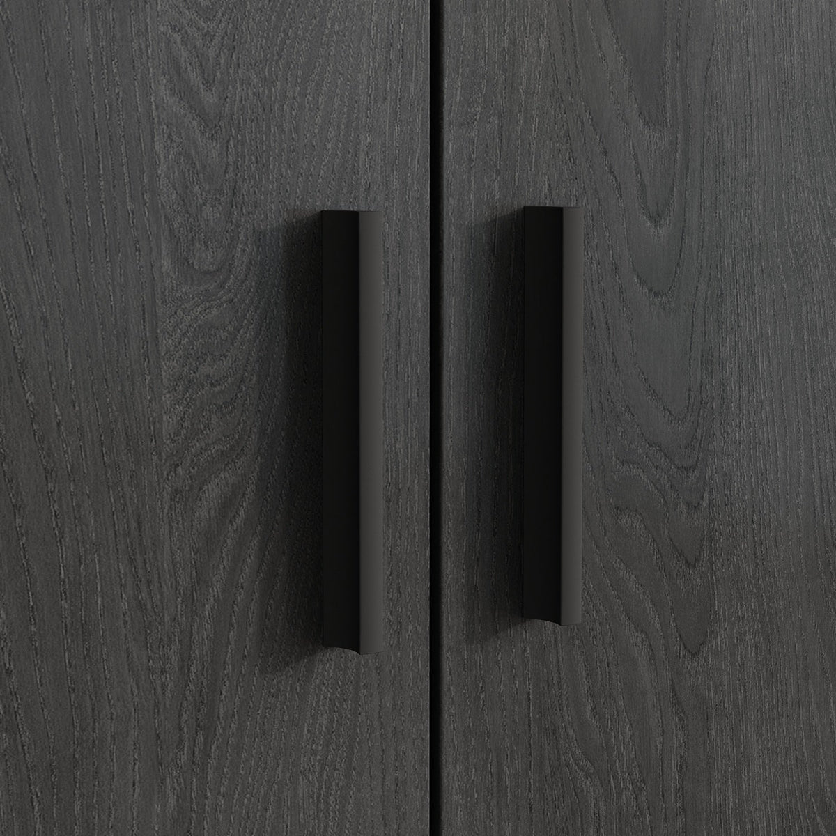 78.7" Modern Dark Gray Kitchen Pantry With 4 Drawers, Adjustable Shelves