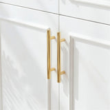 31.7 inches Modern White 4-Door Armoire