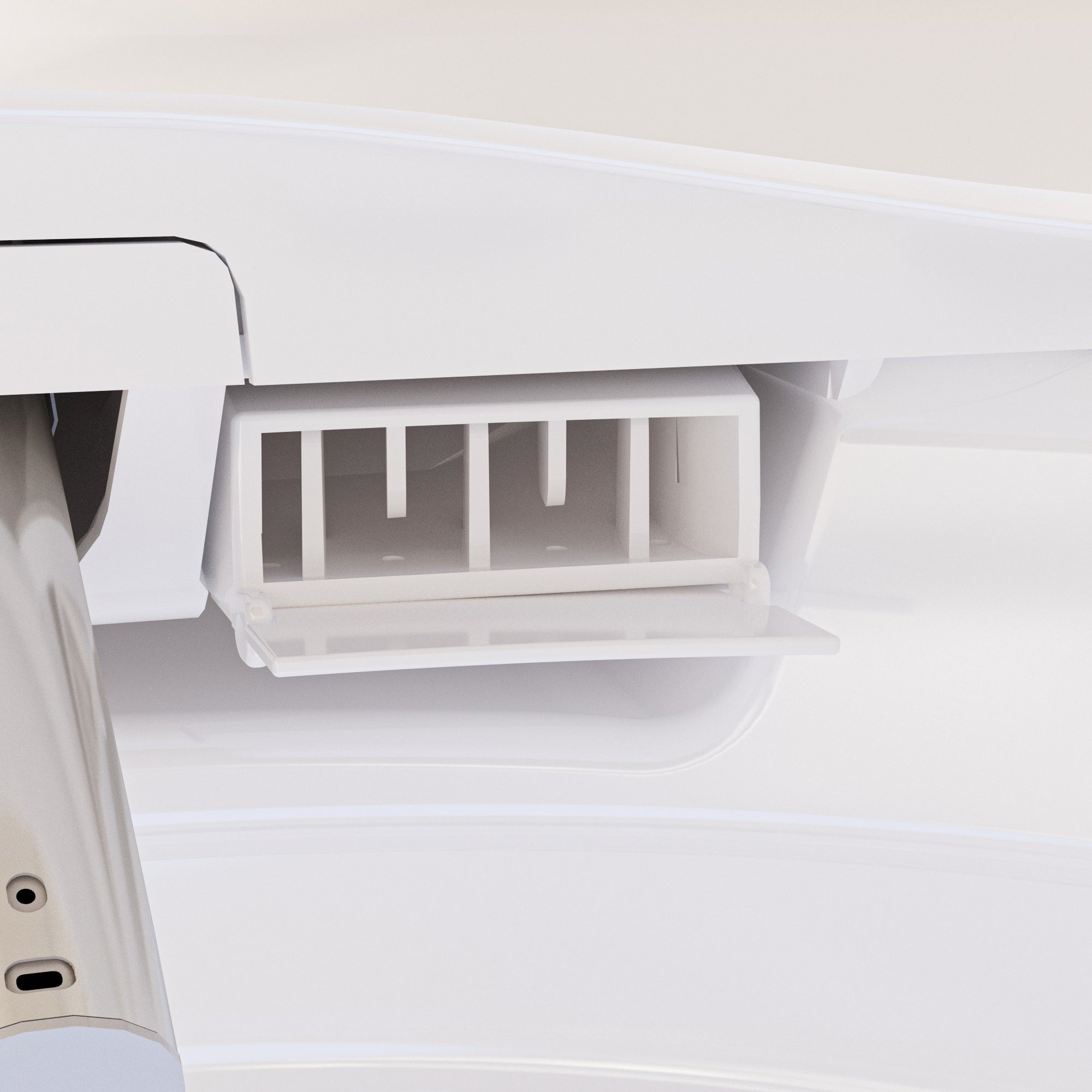 White smart toilet with closed lid, digital display, and built-in bidet