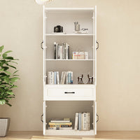 Vila 31.5" Classic White Display Cabinet with Glass Doors