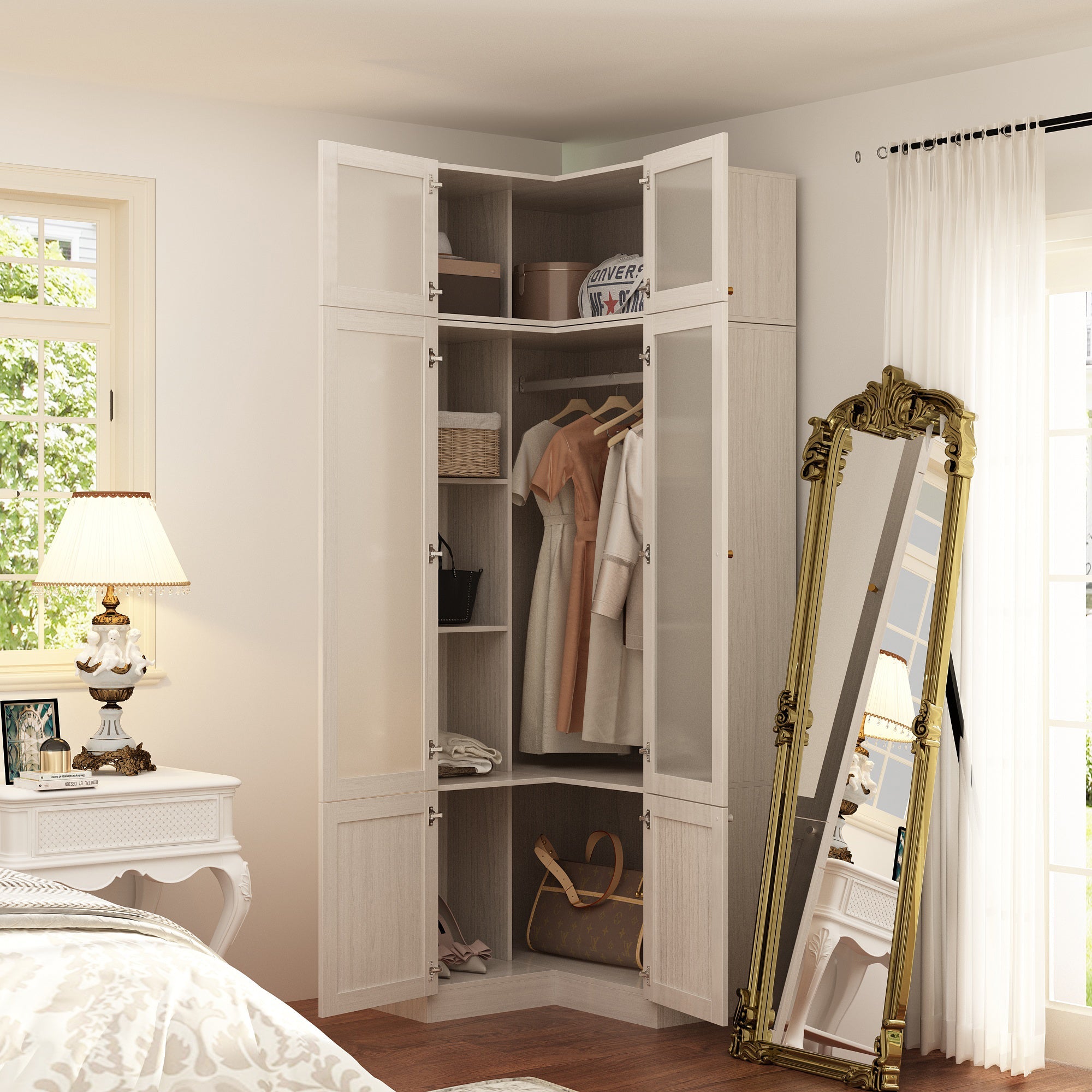 Solid + Manufactured Wood Armoire