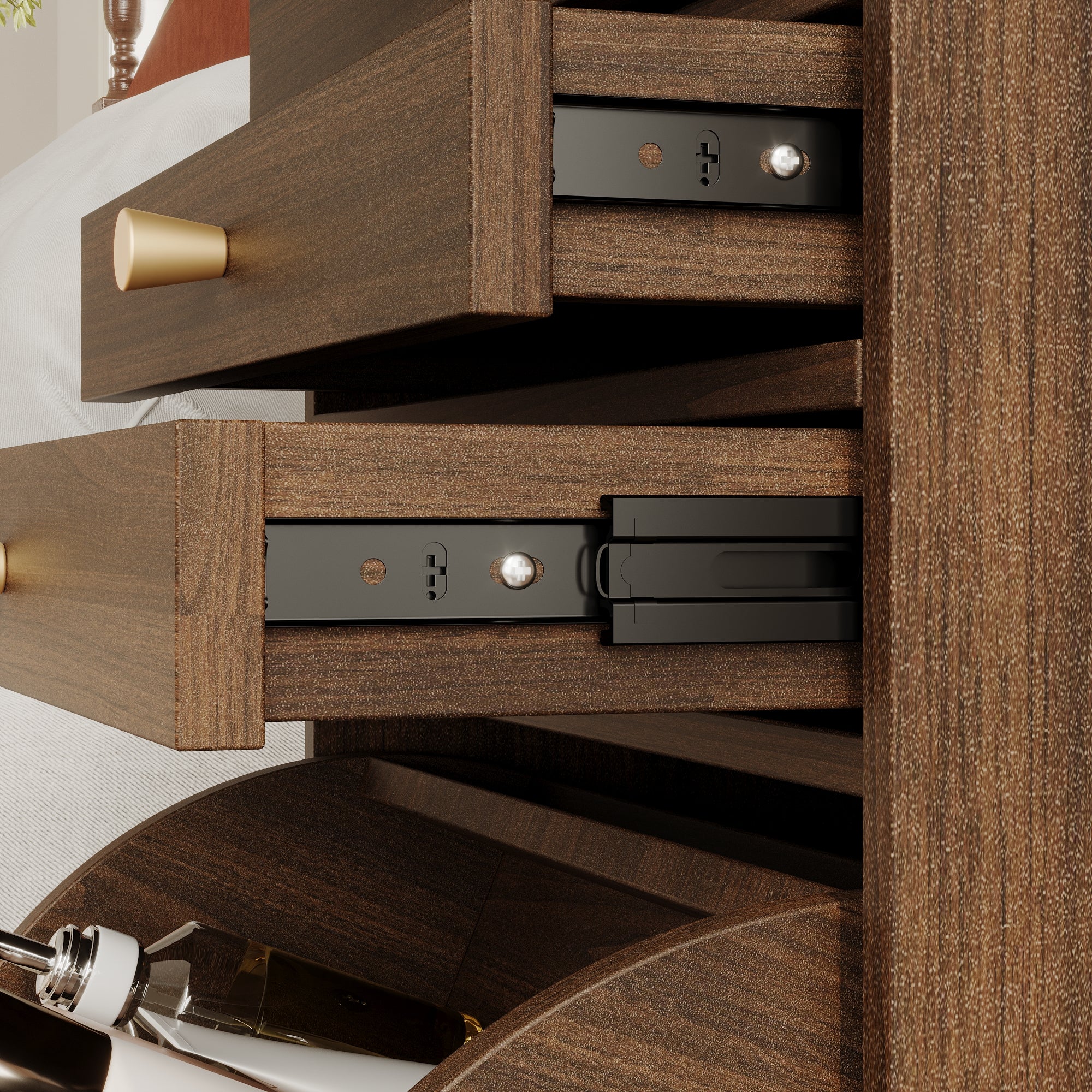 Movable Vanity Table With LED Mirror