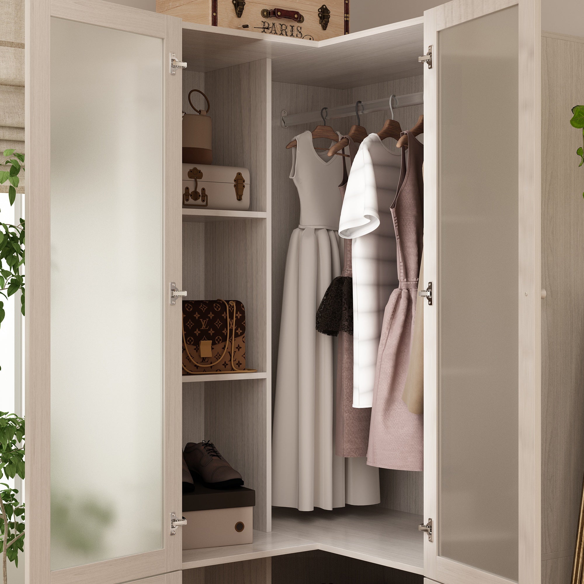 Solid + Manufactured Wood Armoire