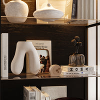70.9" Black Glass Display Cabinet with LED Lighting