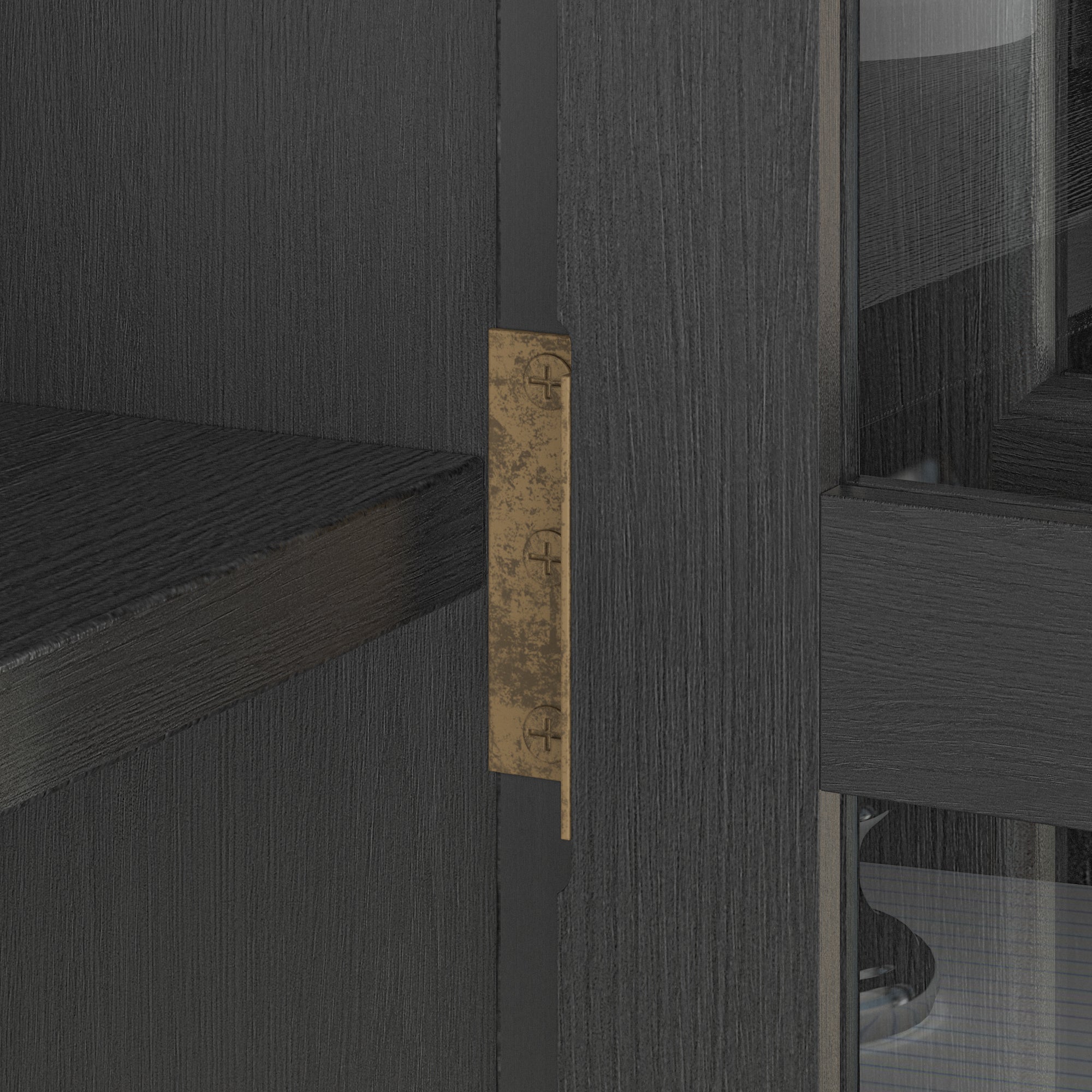 47.2"W Sideboard With 4 Glass Door Large Capacity Cabinet Home Storage