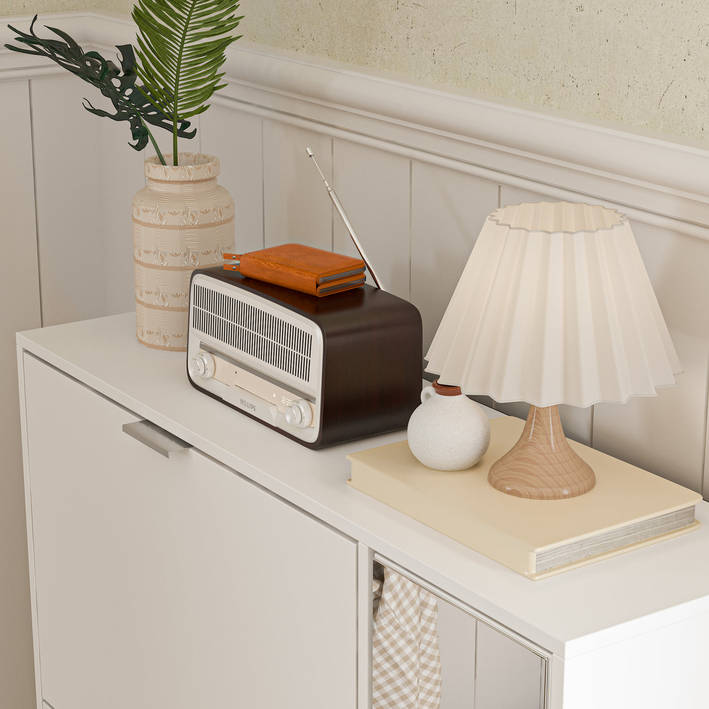 31.5" Modern White Flip-Down Shoe Cabinet with 3 Tiers & 28 Pair Capacity
