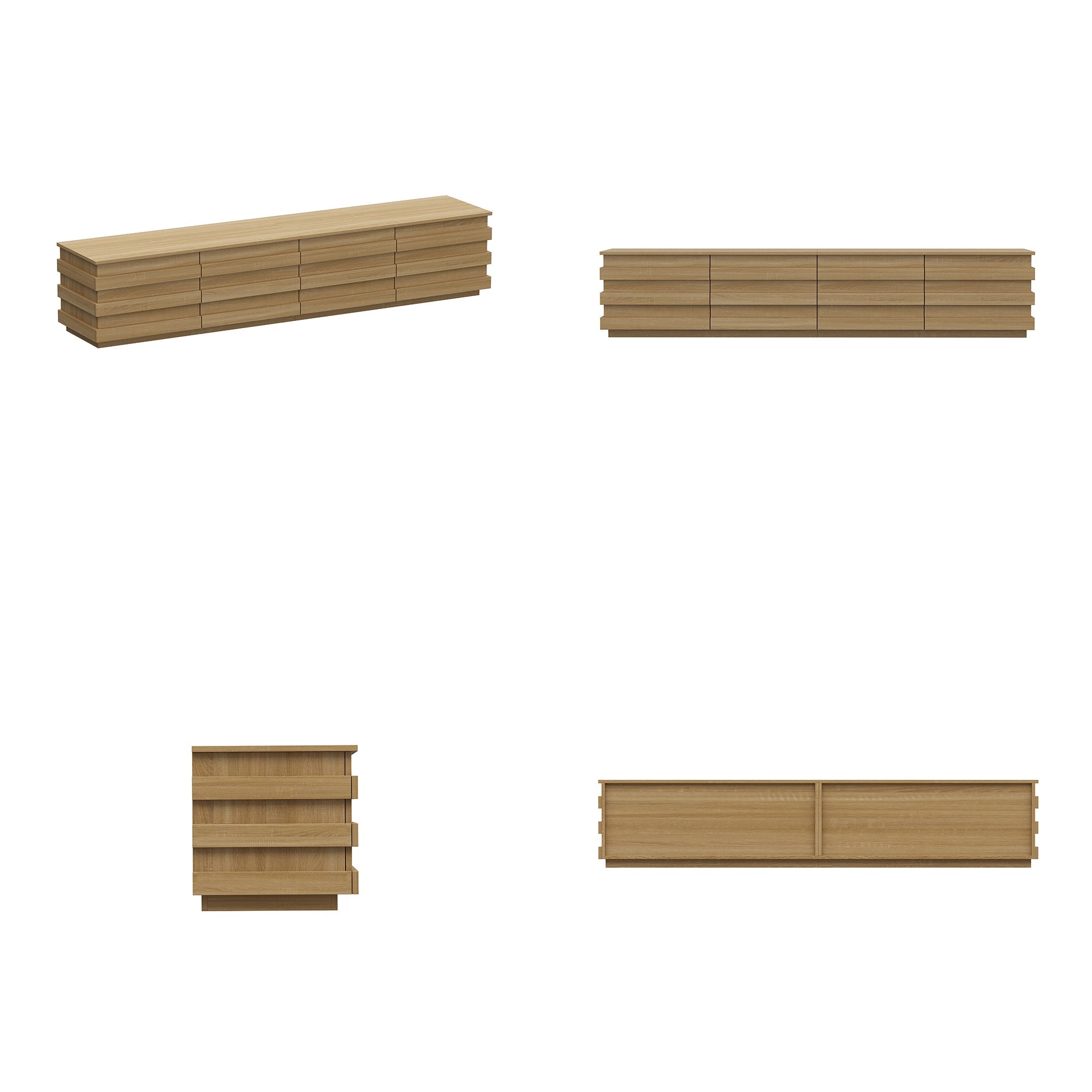 78.7'' W 4-Drawer TV Stand Media Console