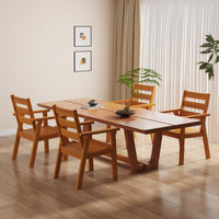 23" Outdoor Dining Chairs HDPE Patio Chairs with Wide Cup-Ready Arms All-Weather Durability (Set Of 2)