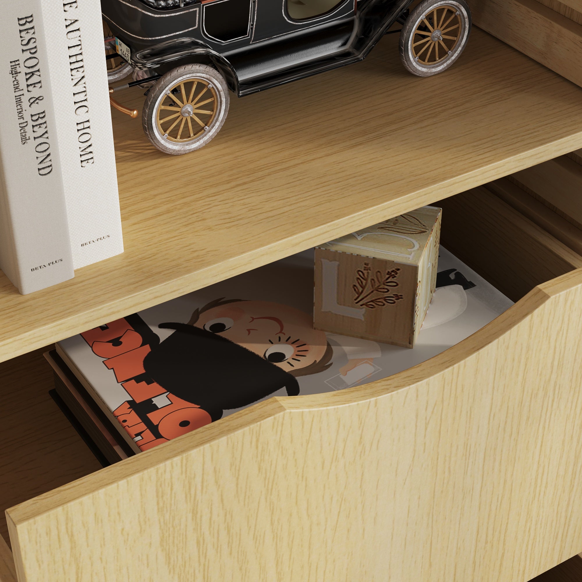 70'' H 3-Drawer DIY Bookcase