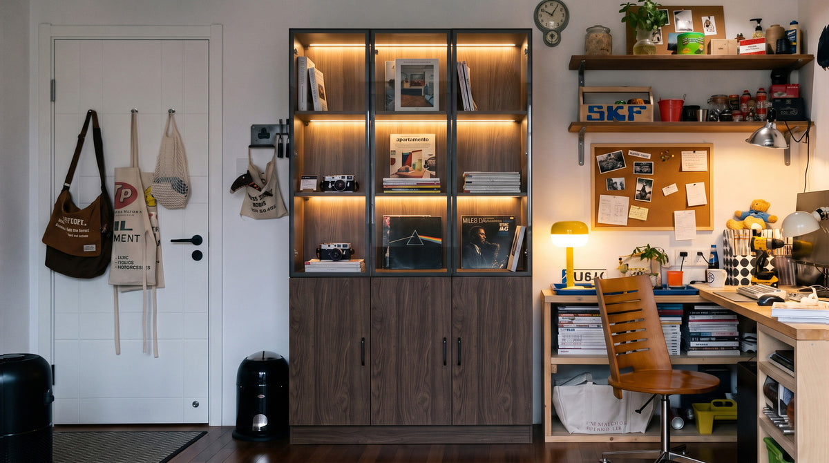 Glass Display Cabinet with Lighting