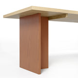 Wood dining table with oak legs