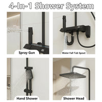 Black Shower System With LED Display Screen
