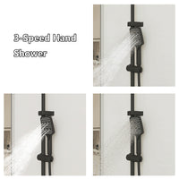 Black Shower System With LED Display Screen