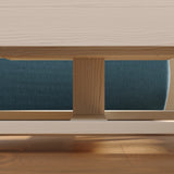 43.3 inch Modern Gray Square Coffee Table with Fluted Design