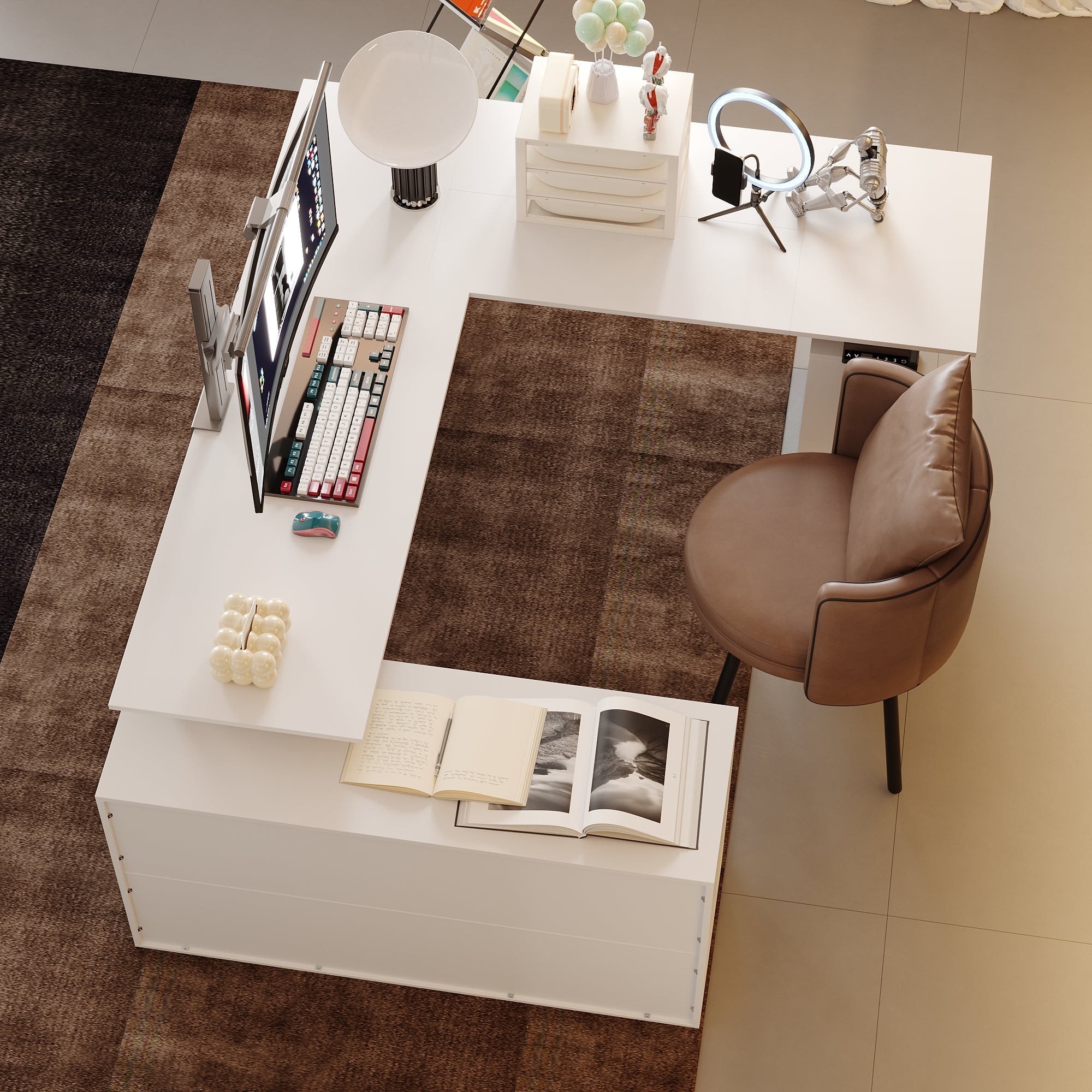 Ergonomic Home Office Sit Stand Up Desk With Memory Preset Controller