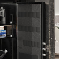62" Modern Black Gun Safe Storage Cabinet with Sensor Light and Pistol Rack