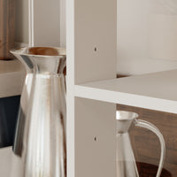 61.4" Modern White Food Pantry Cabinet with Glass Door and Wine Storage