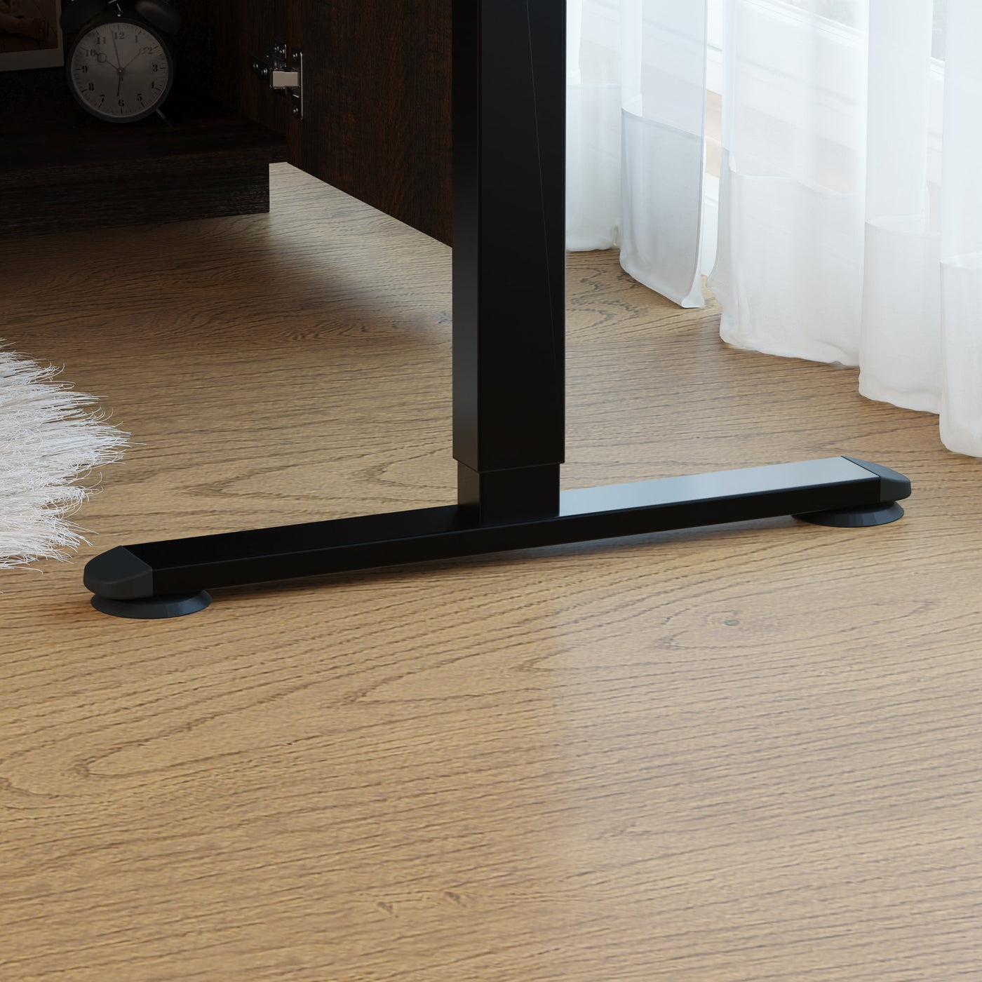 70.9" Modern Walnut L-Shaped 3-Drawer Standing Desk with Bookcase