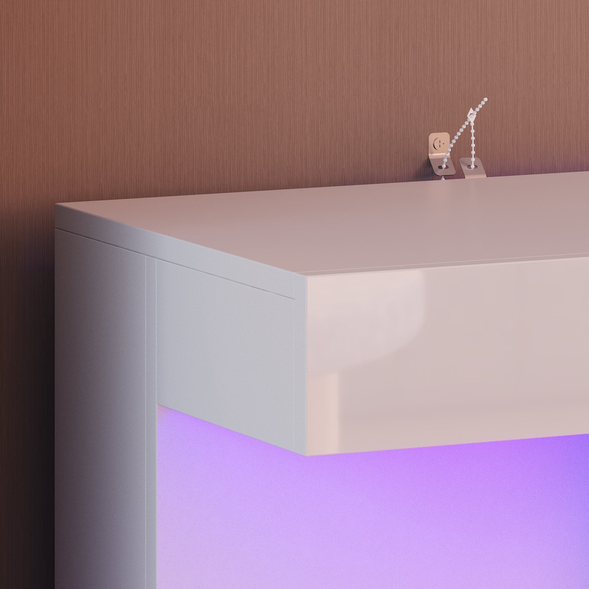 Stylish Minimalist TV Stand With Electric Fireplace And Light