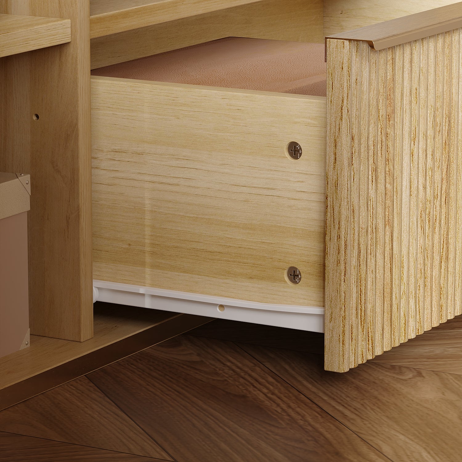 70'' W Symmetric L-Shaped TV Stand Media Console - Elevated Style Meets Everyday Entertainment