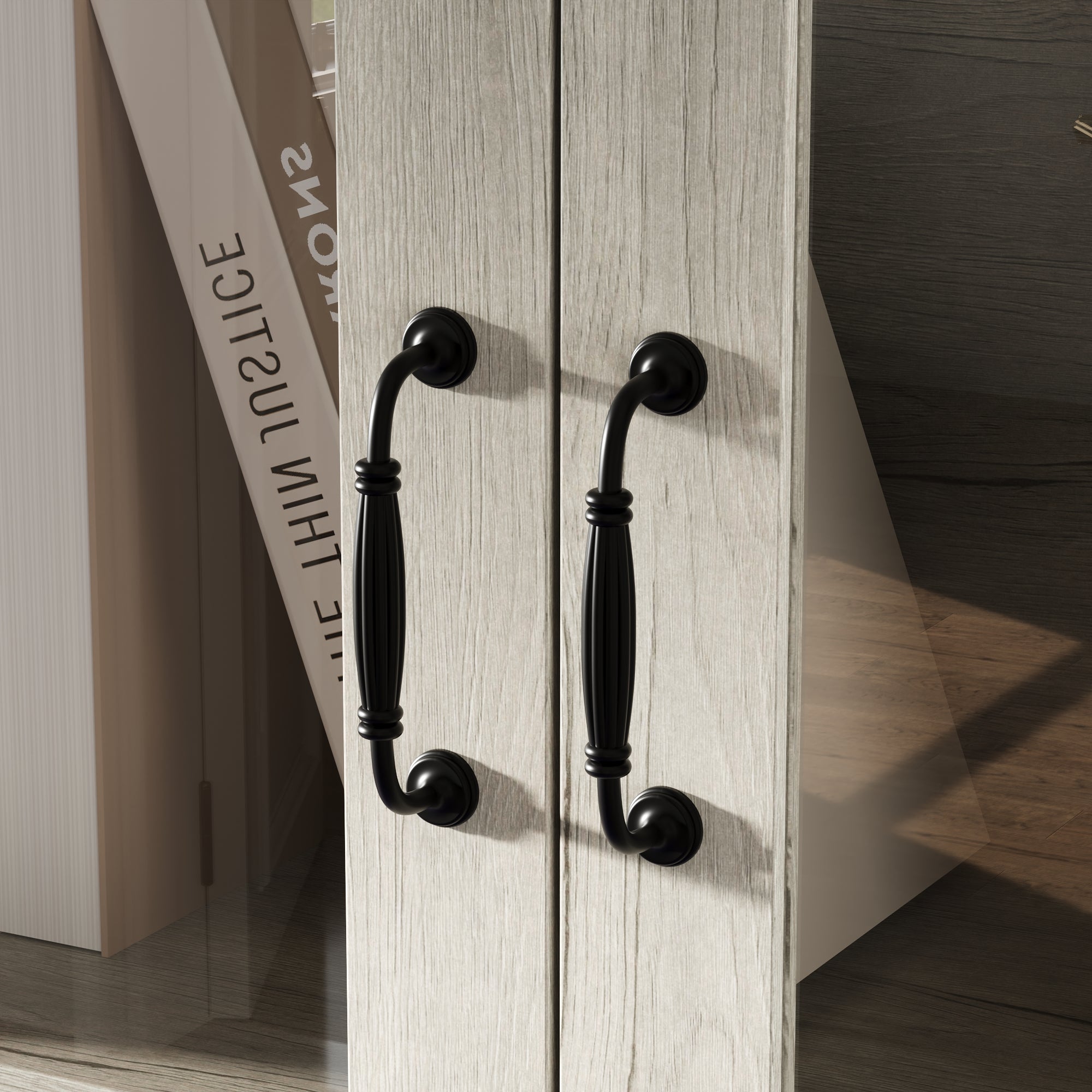 80'' H X 31.5'' W Bookcase Display Cabinet With Glass Doors