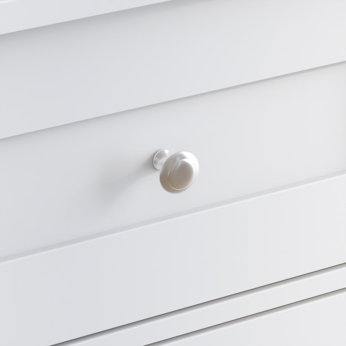 55" Modern White Sideboard Buffet Cabinet with 3 Drawers & LED Lights