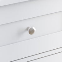 55" Modern White Sideboard Buffet Cabinet with 3 Drawers & LED Lights