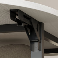47.2" Modern White Coffee Table with Folding Design