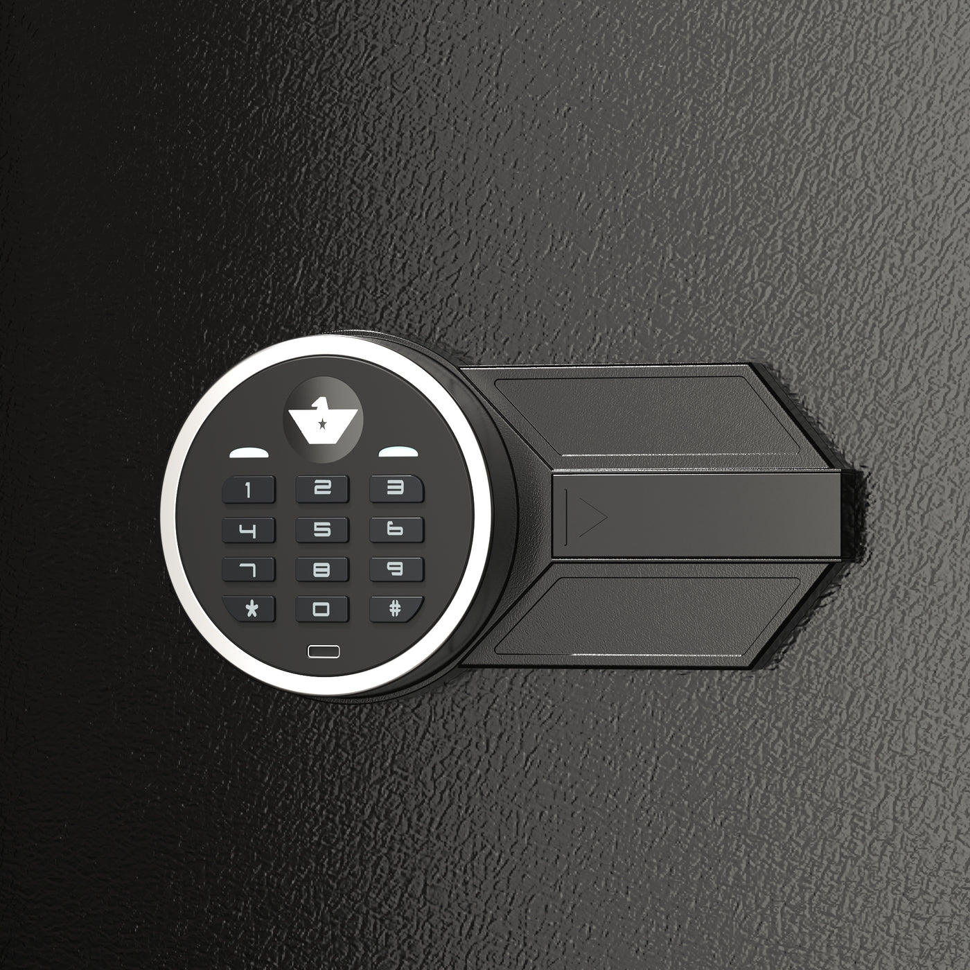 62" Modern Black Gun Safe Storage Cabinet with Sensor Light and Pistol Rack