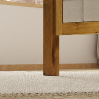 60.8" Modern Beige Platform Bed with Storage Drawers and Comfortable Headboard