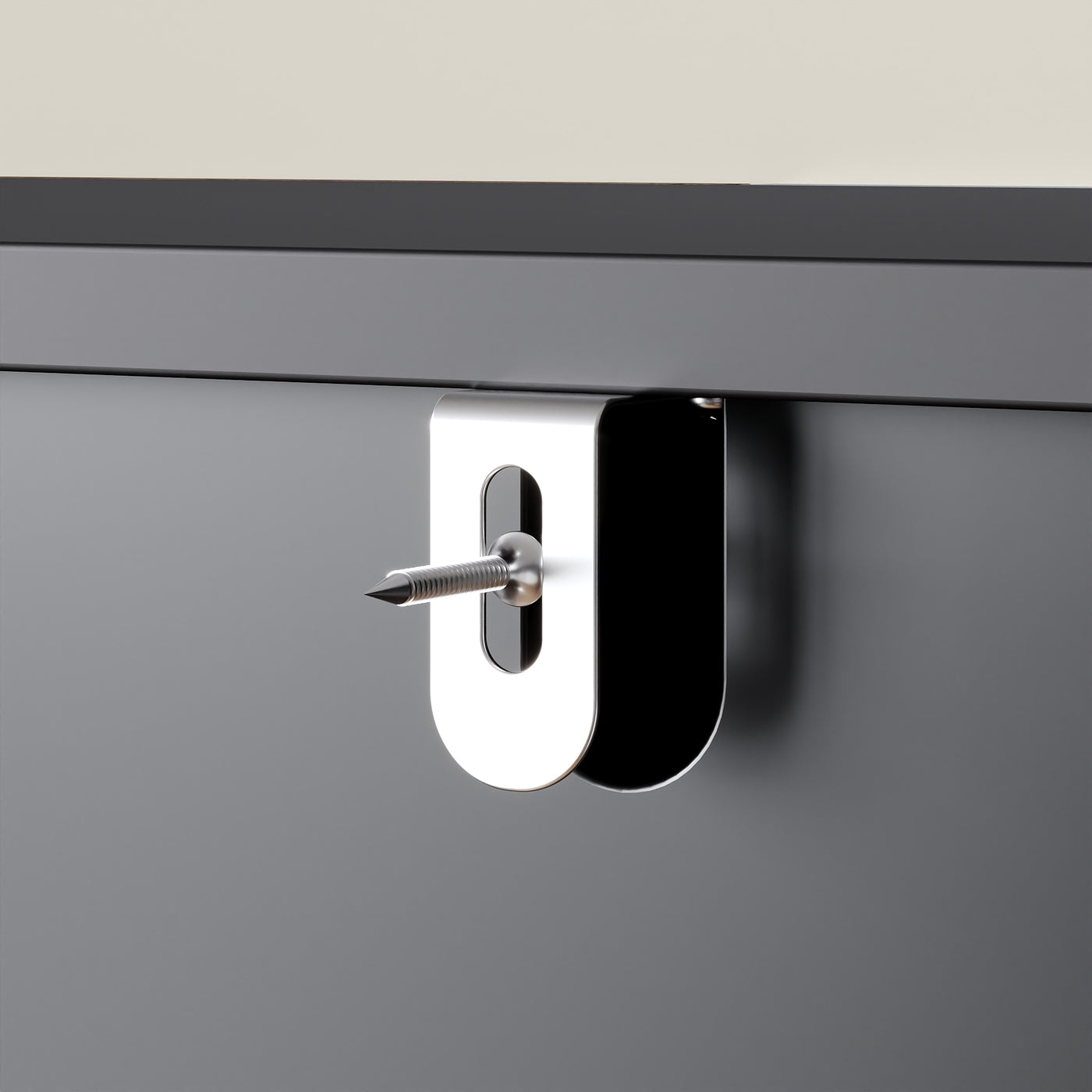 31.4" Modern Black Display Cabinet with 8-Color LED Lighting and Push-to-Open Doors