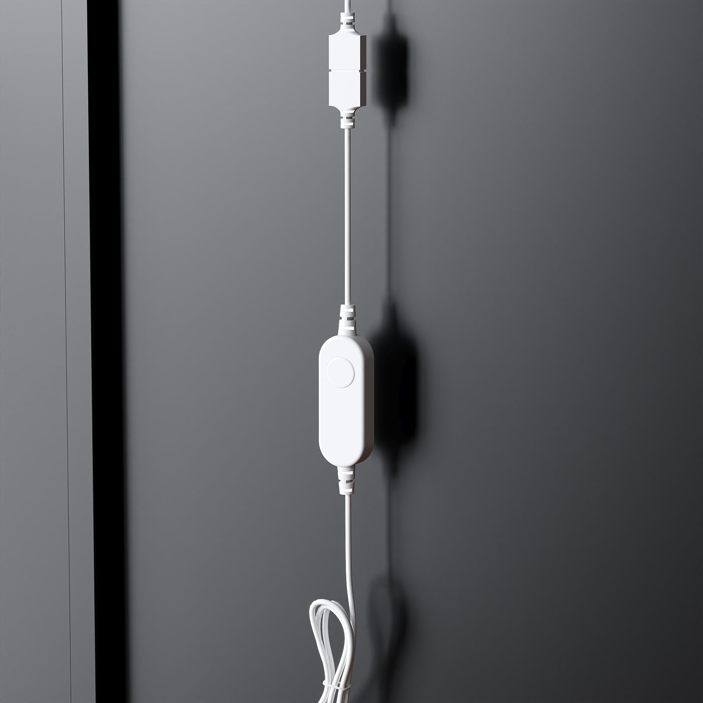 31.4" Modern Black Display Cabinet with 8-Color LED Lighting and Push-to-Open Doors