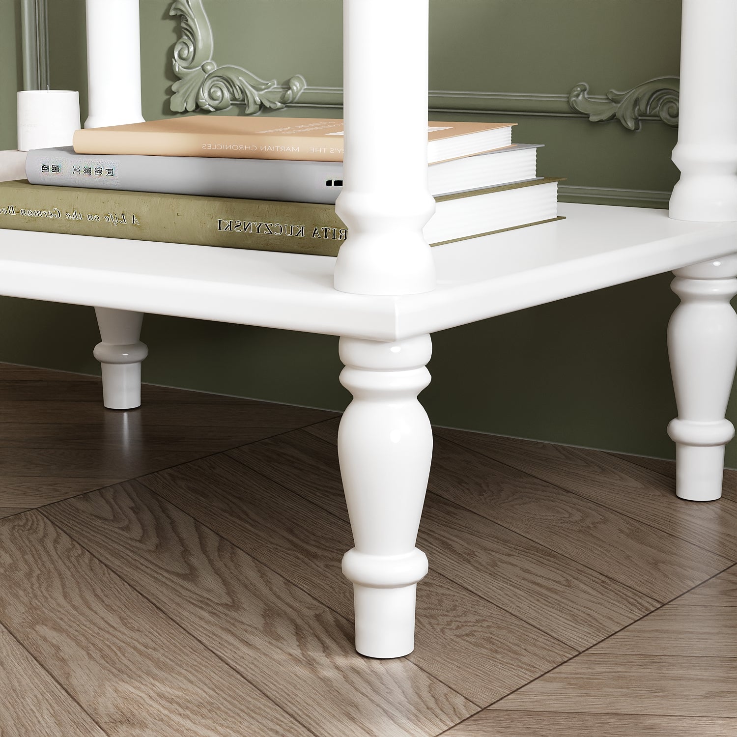 1-Shelf And 1-Drawer Nightstand With Elegent Design