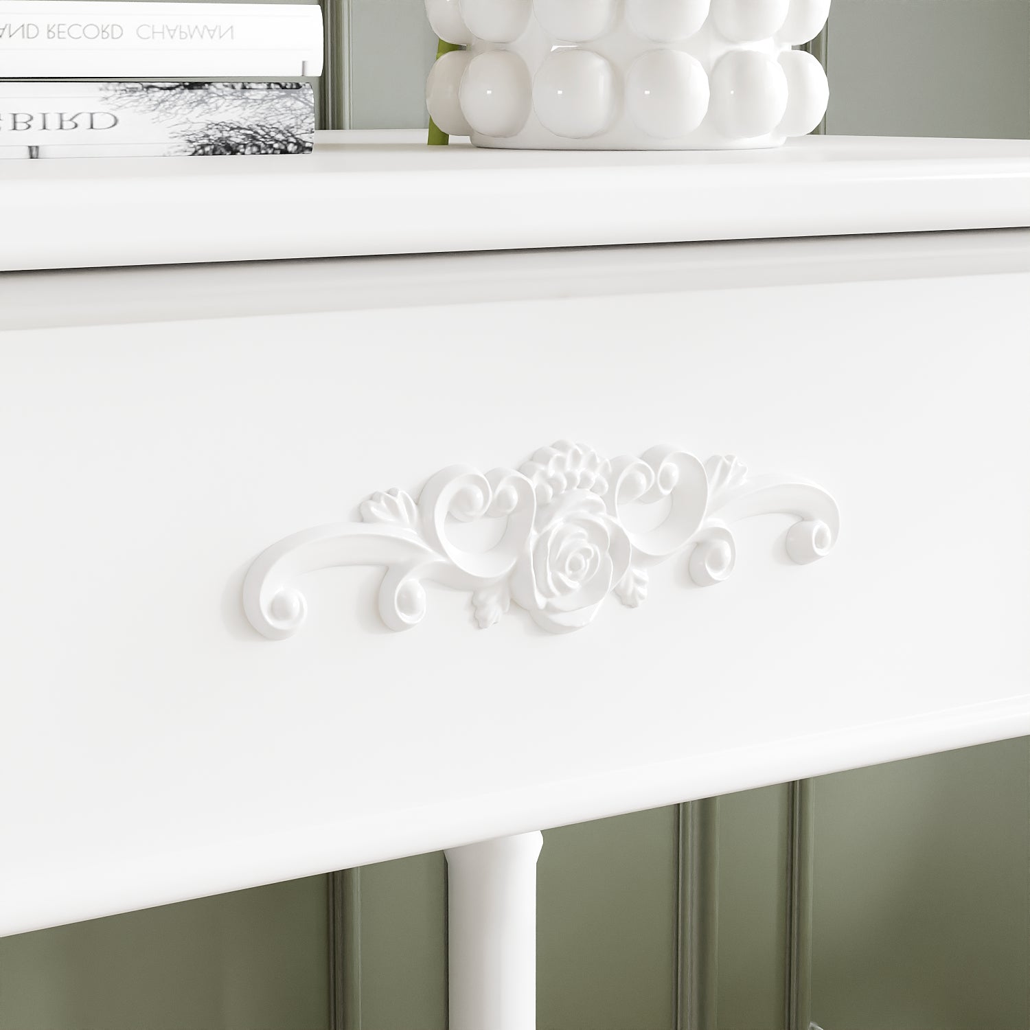 1-Shelf And 1-Drawer Nightstand With Elegent Design