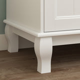 63 inches Modern Minimalist White Wardrobe Armoire with Storage Shelves and Drawers for Bedroom