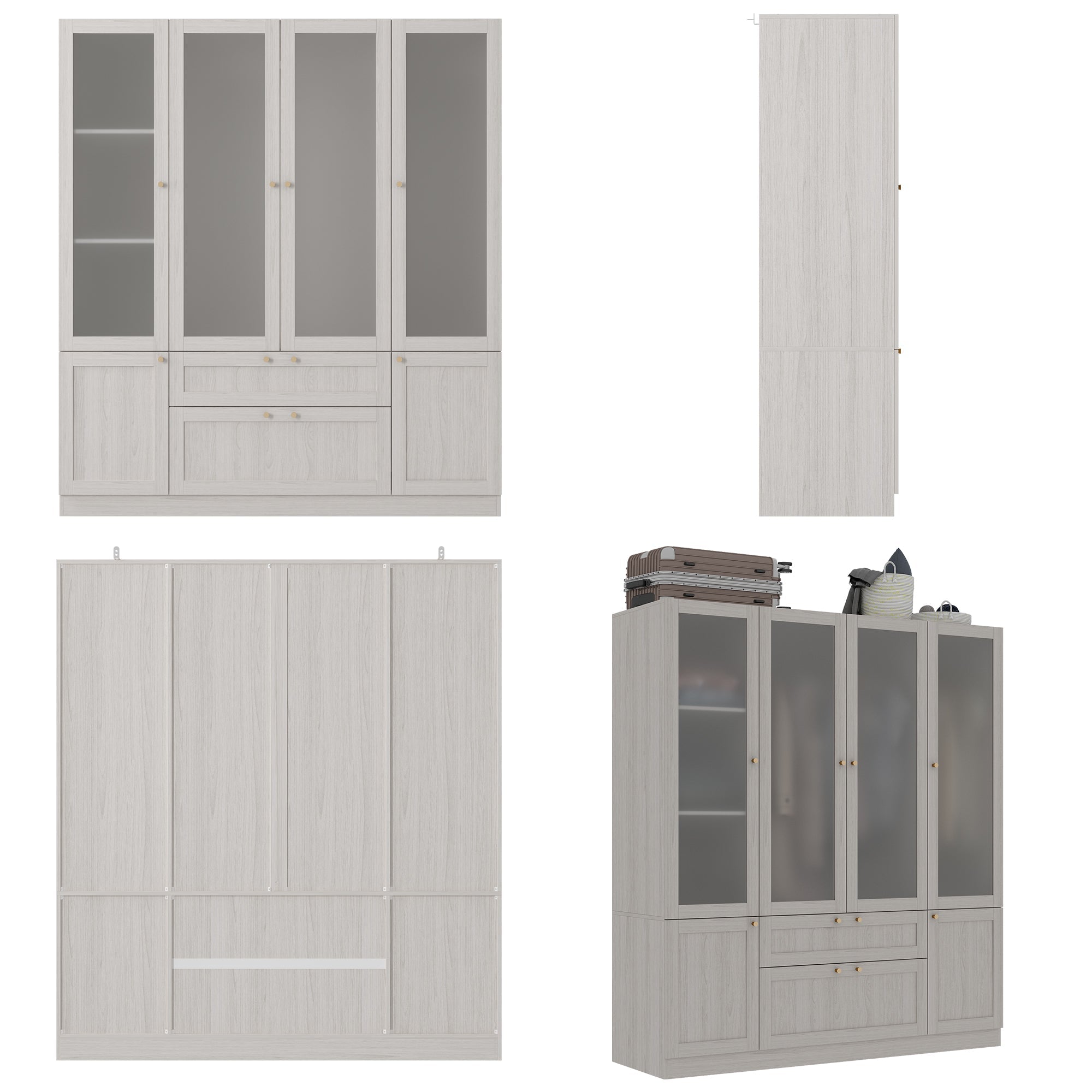 Solid + Manufactured Wood Armoire