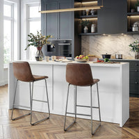 78.7" Contemporary White Kitchen Island with Tempered Glass Door & 3 Drawers