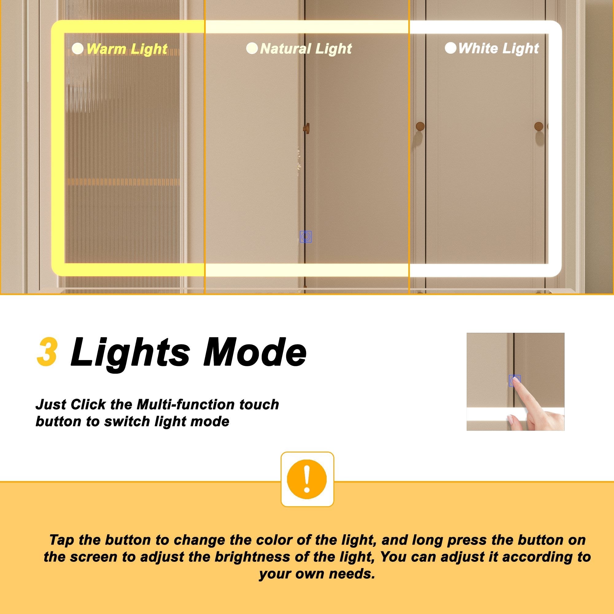 Modern Makeup Vanity With Lighted Mirror And Strong Storage