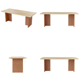 Wood dining table with oak legs