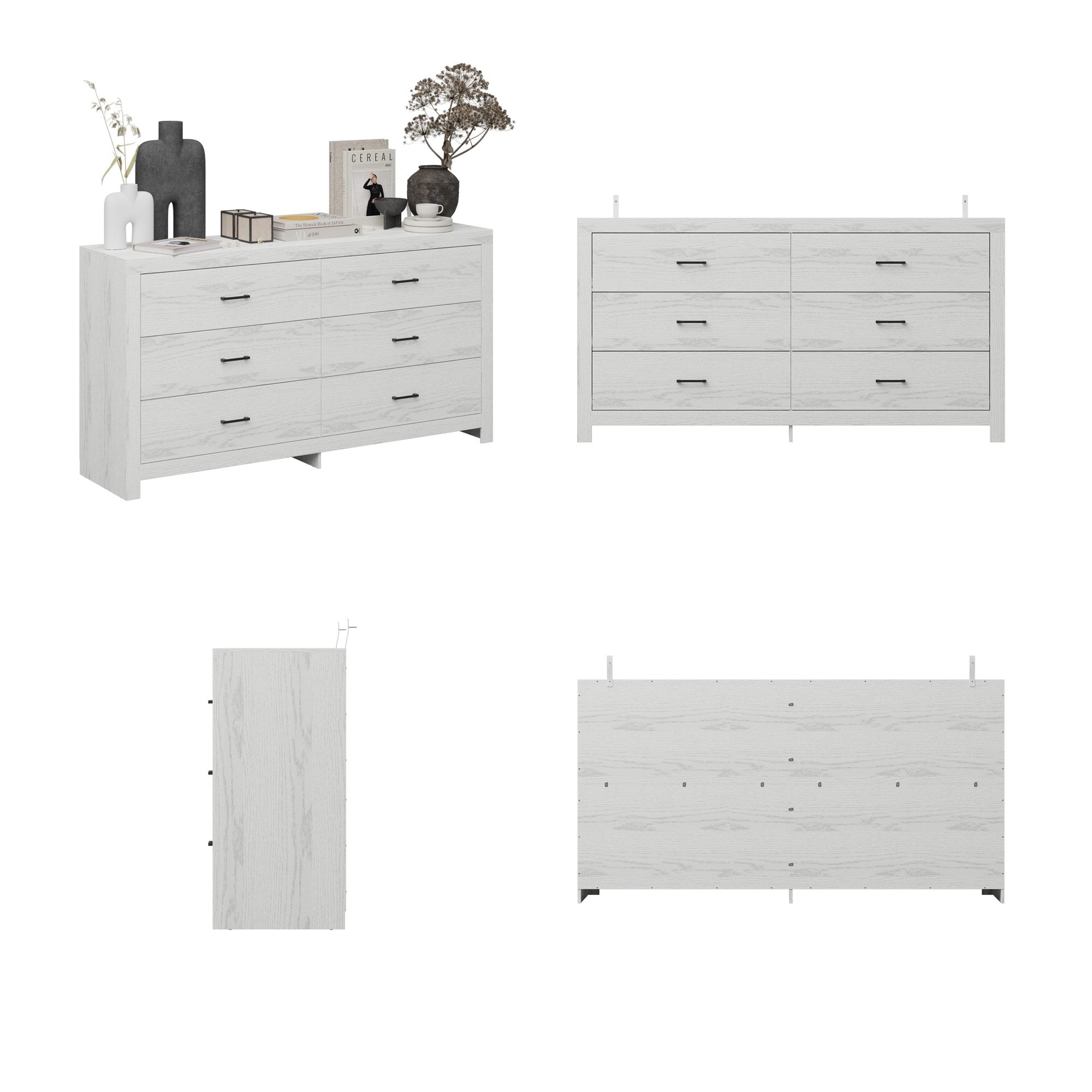 6-Drawer Dresser With Rustic Style