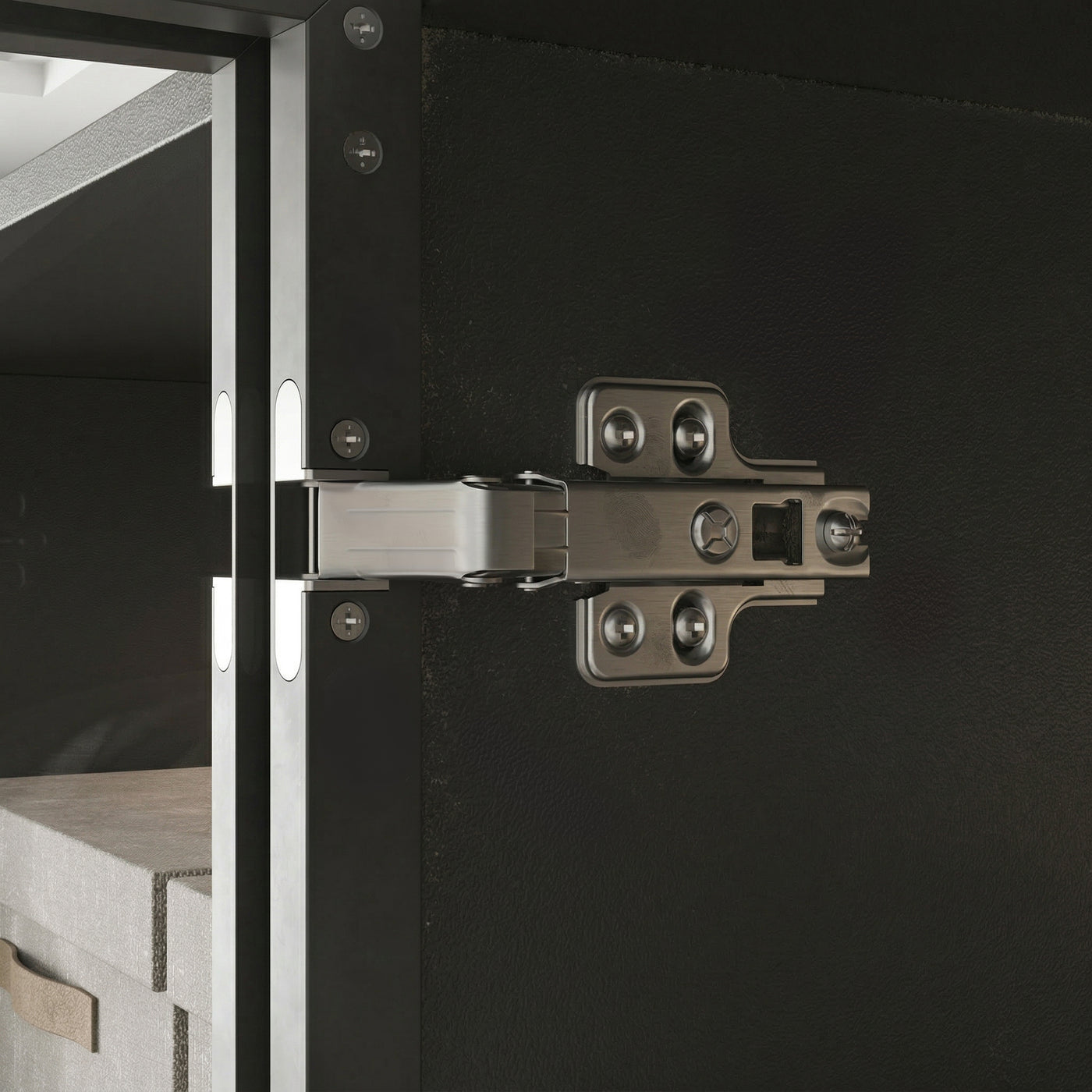 59" Modern Black Wardrobe Armoires With LED Lighting and Tempered Glass Doors