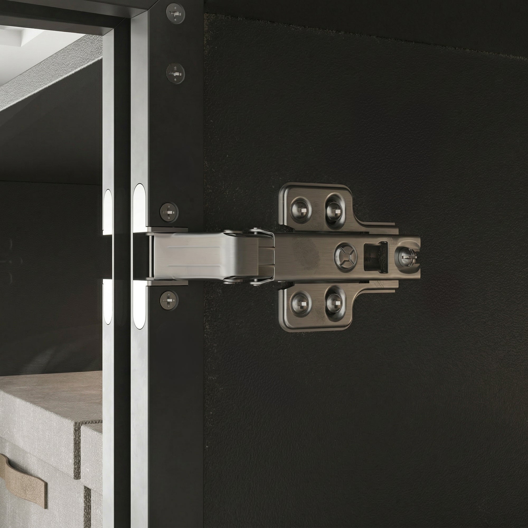 59 inches Modern Black Wardrobe Armoires With LED Lighting and Tempered Glass Doors