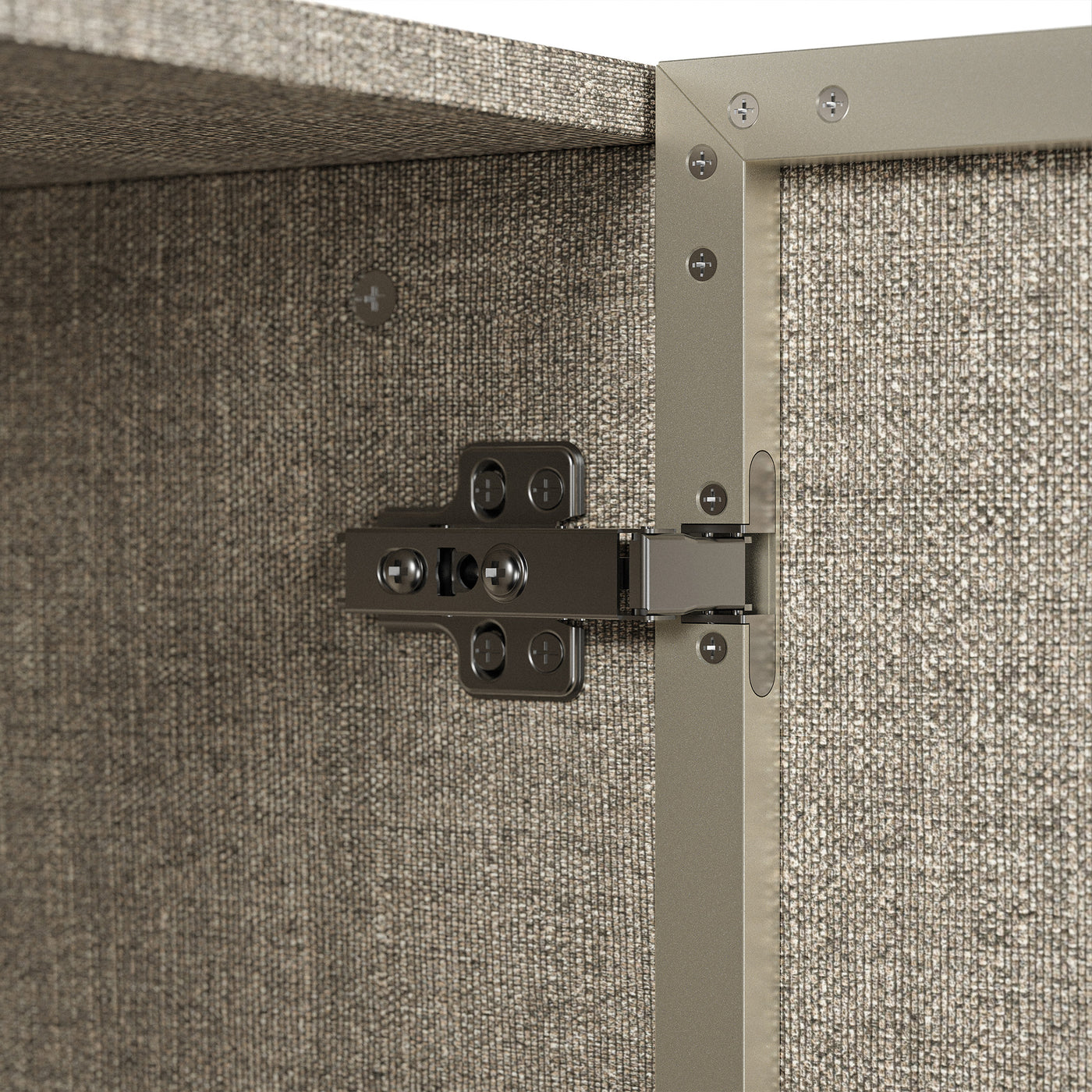 Beige armoire with pants rack and hanging rod