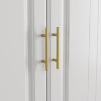 Family Cabinet Wardrobe Bedroom Armoire Home Closet 4 Doors and Drawers