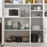 Large Storage Cabinet Kitchen Storage Cupboard with Doors Floor Cabinet for Living Room