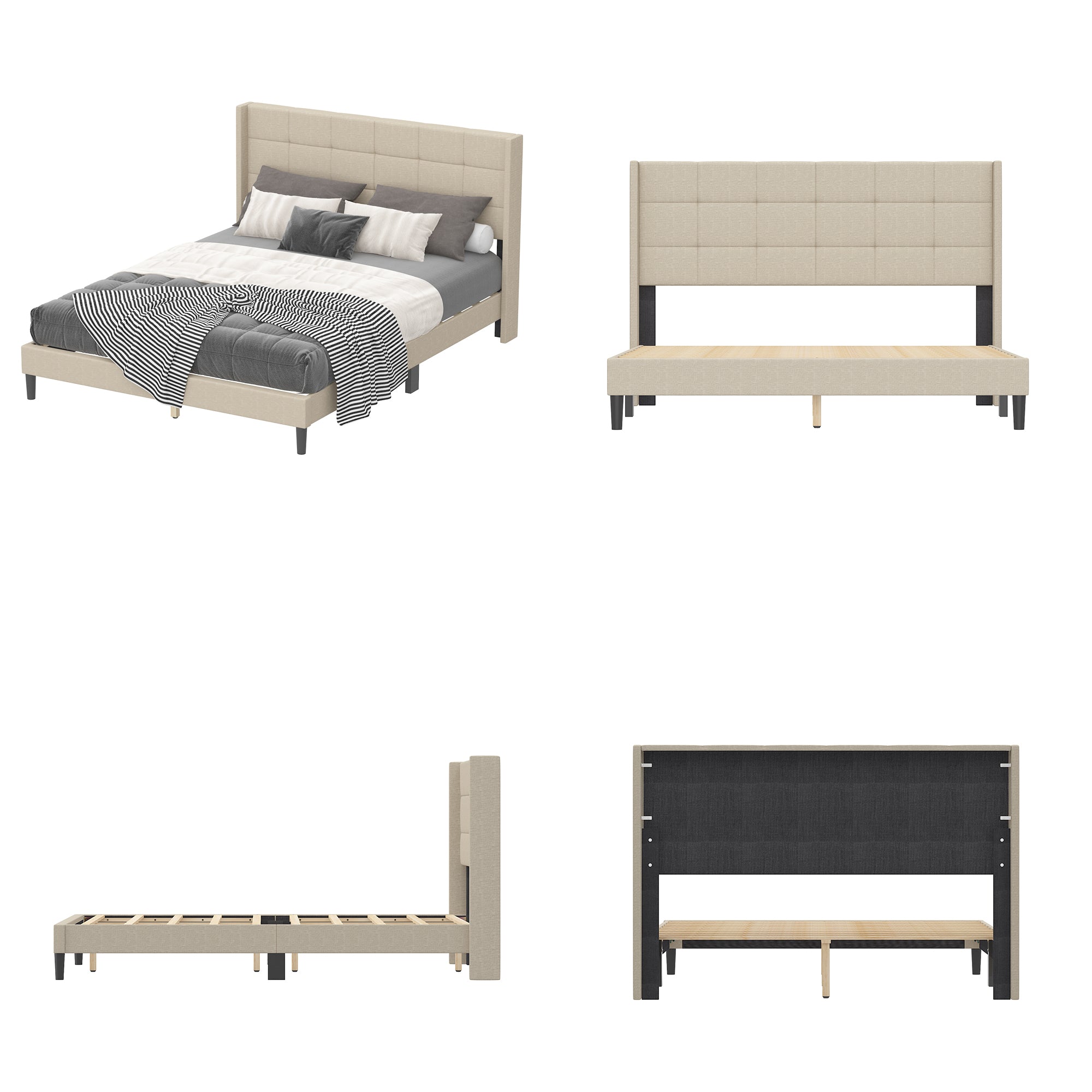 Low Profile Platform Bed With Modern Design
