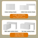 95 inches Modern Glam White Dresser and Vanity With Lights And Versatile Storage