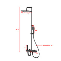 Black Shower System With LED Display Screen