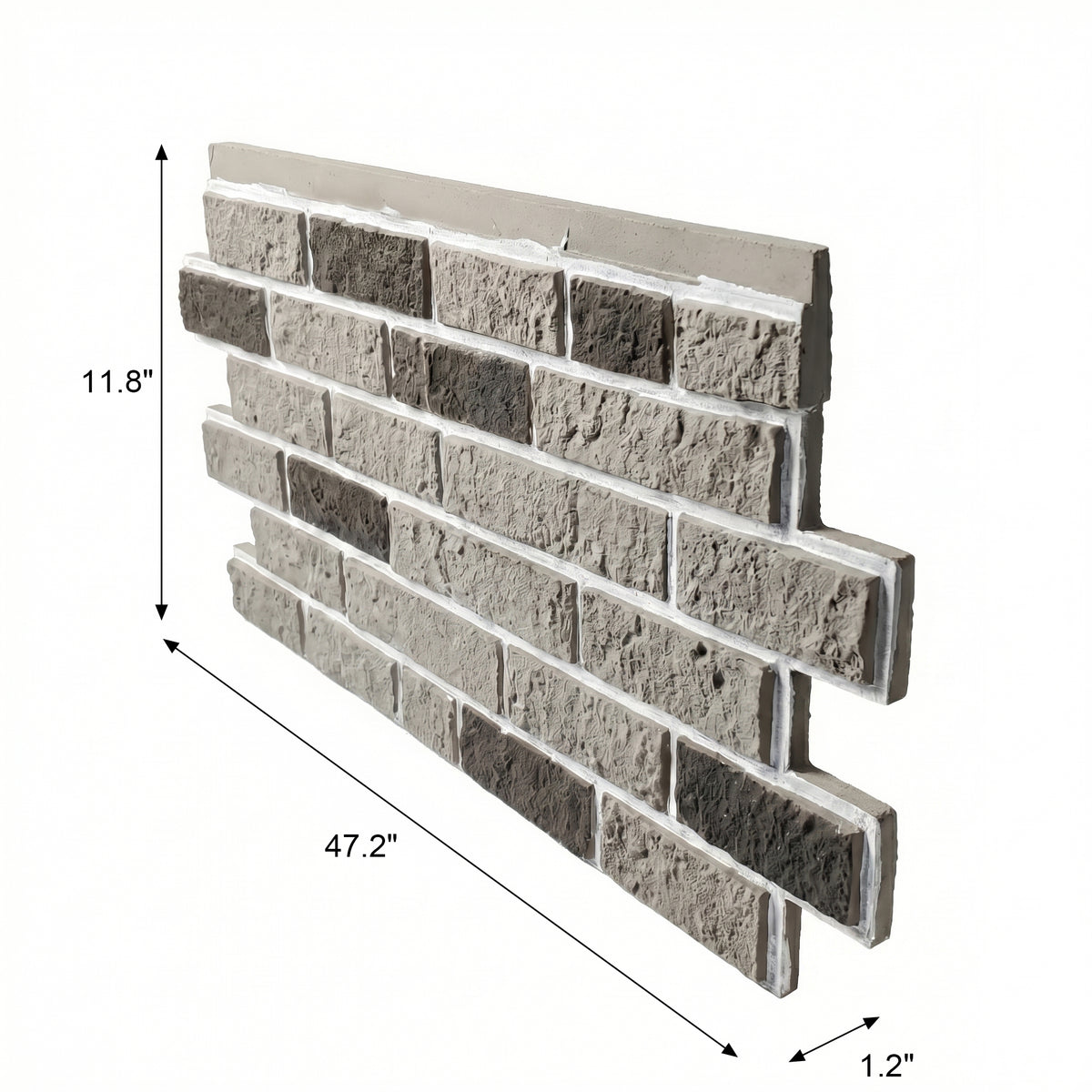 White 3D Artificial Brick Wall Panels Set of 18, Lightweight Foam Decor Panels for Indoor & Outdoor
